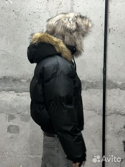 Пуховик Куртка Alaska Faux Fur Black Puffer