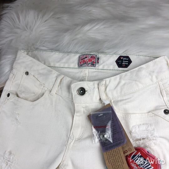Белые прямые джинсы для девочки Vingino