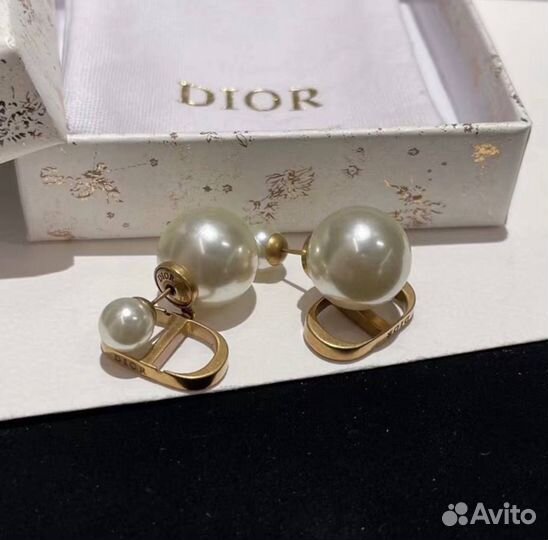 Серьги Christian Dior Натуральный Жемчуг