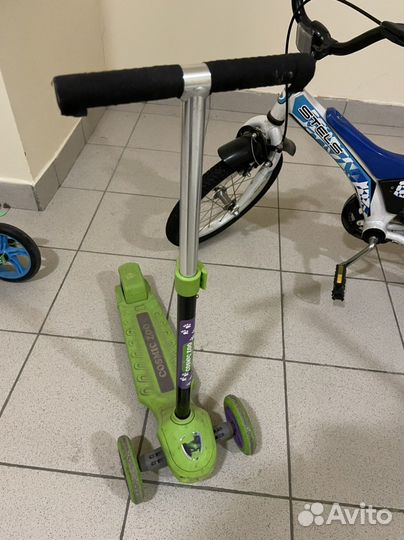 Детский велосипед stels 14 и 2 самоката