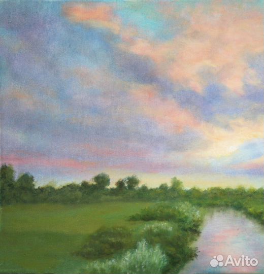 Картина природы летний пейзаж холст