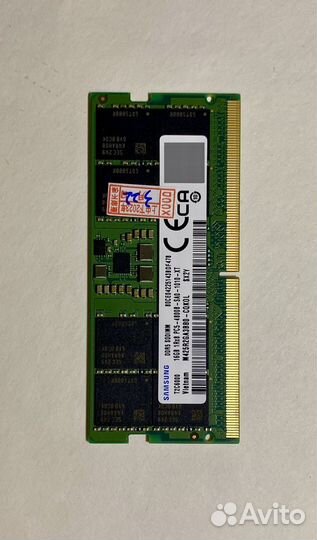 Оперативная память drr5 16 гб 4800 samsung