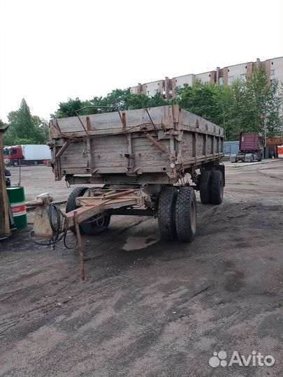 Прицеп самосвальный СЗАП 85514 с надставными бортами, 1991