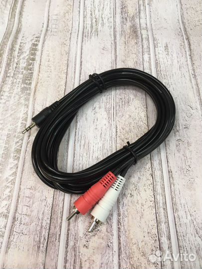 Аудио видео кабель 3.5jack-2 RCA длина 2м