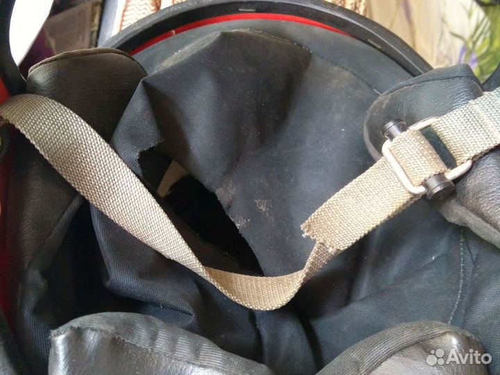 Шлем мотоциклетный СССР красный