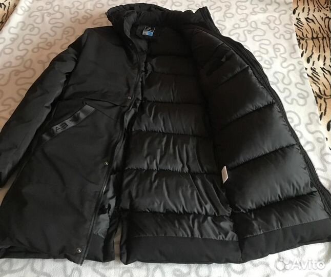 Пуховик мужской длинный зимний с капюшоном