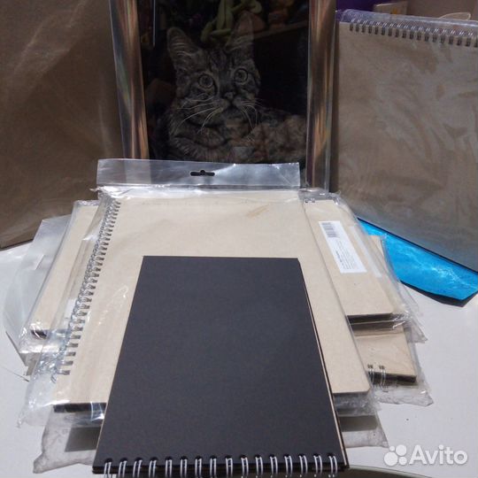 Скетчбук с чёрной бумагой, картон А 4 планшет