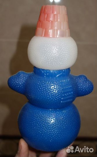 Винтажный пластмассовый Снеговик