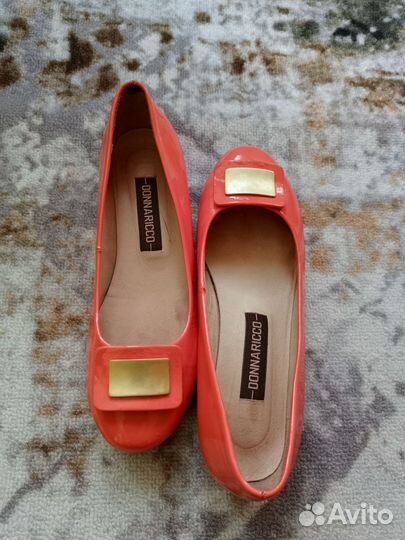 Балетки кожа лак