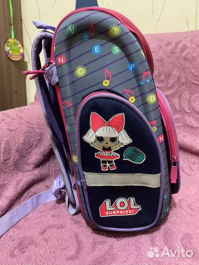 Портфель для девочки твердый Кукла 