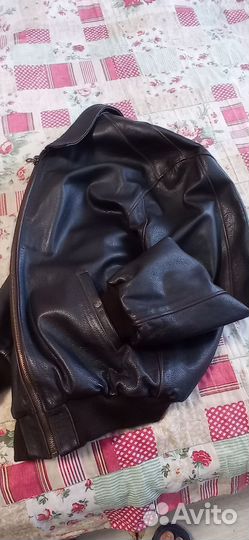 Кожаная куртка мужская пилот бомбер 56-60 р