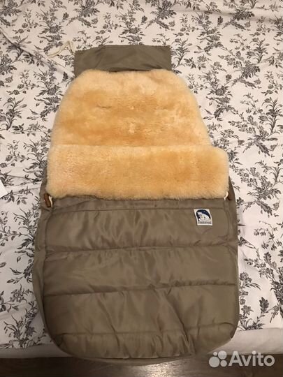 Зимний конверт на Овчине для коляски, машины