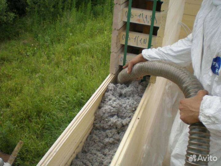 Утепление эковатой