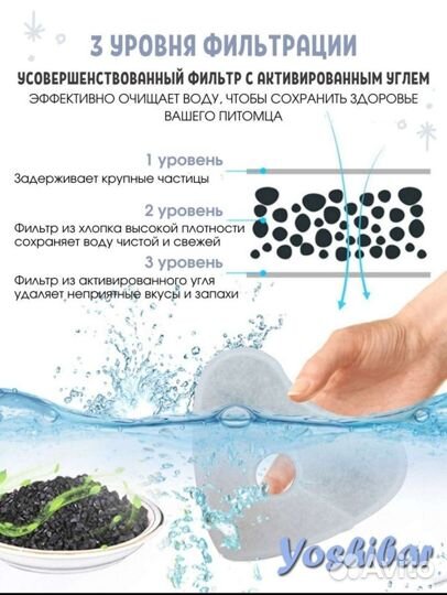 Фонтан поилка для кошек