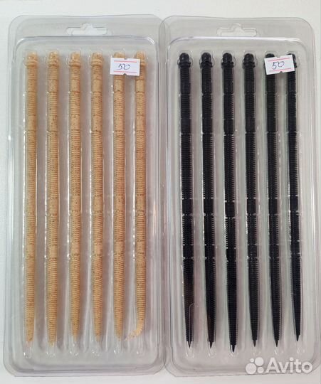 Силиконовые приманки черви