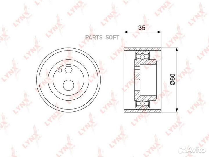 Lynxauto PB1126 Ролик ремня грм nissan bluebird 2
