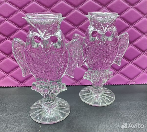 Хрустальные подсвечники Совы, СССР