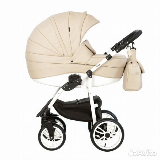 Коляска indigo Special 2в1 (Indigo) бежевая кожа