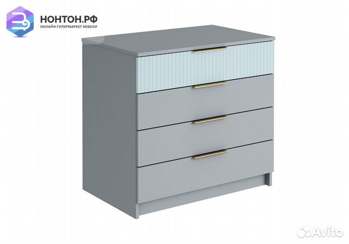 Комод Джерси км-001 шиншилла серая / матовая скай