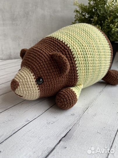 Вязаные игрушки мишка
