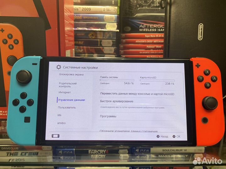 Новый Switch Oled прошитый + 128gb + гарантия