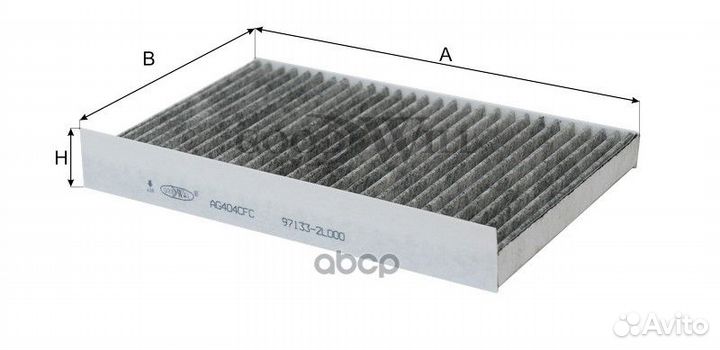 Фильтр салона hyundai i30/KIA ceed 07- угольный