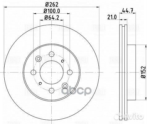 Диск торм. для а/м Honda Civic V (91) /Jazz (08