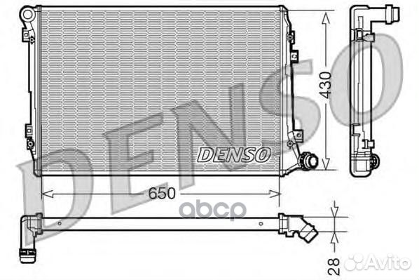 DRM32037 Радиатор audi A3 1.2TSI 09- / VW jetta
