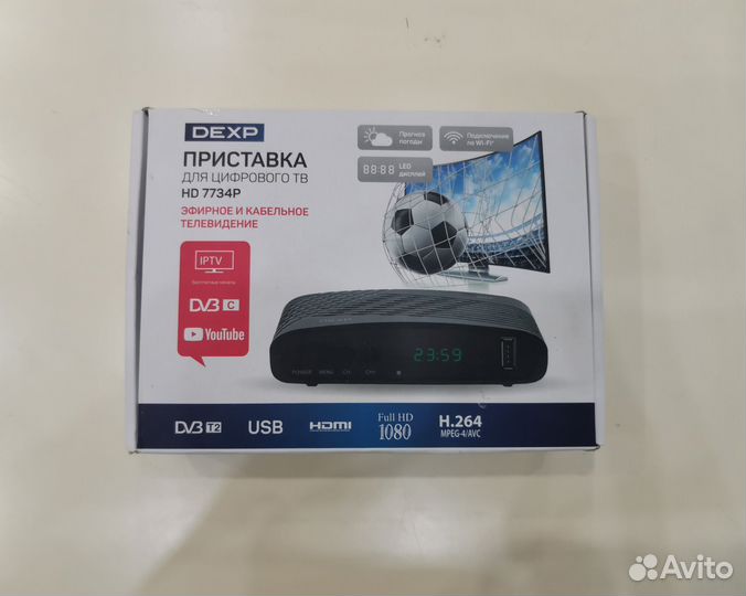 Цифровая приставка тв ресивер дексп 7734P