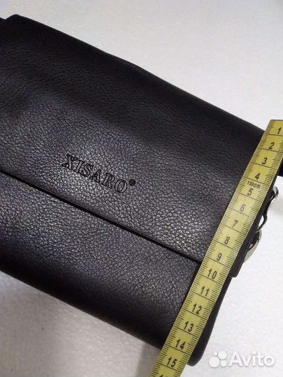 Сумка мужская через плечо черная. Бу. 20на14см