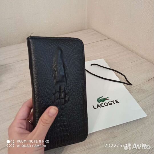 Кошелек мужской lacoste. Экокожа