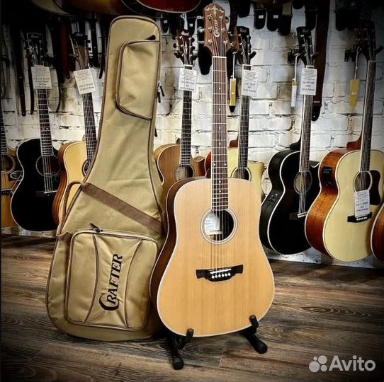 Crafter D-6/NC- Новая акустическая гитара с Кейсом