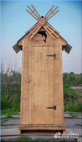Дачный туалет деревянный SKU006