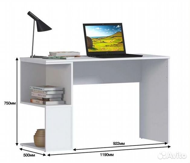Компьютерный стол белый