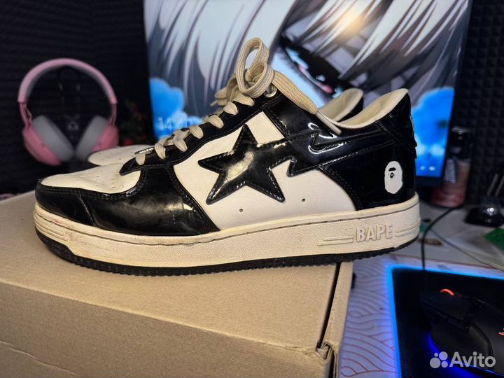 Кроссовки bape sta black/white