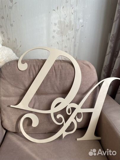 Инициалы (буквы) на свадьбу