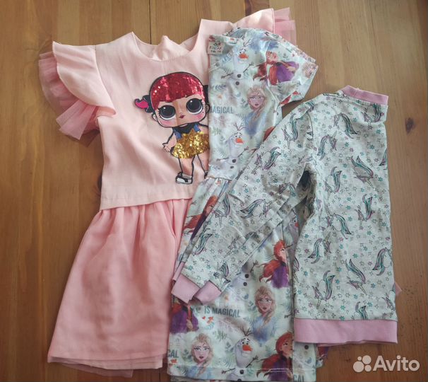 Вещи пакетом для девочки 116 122