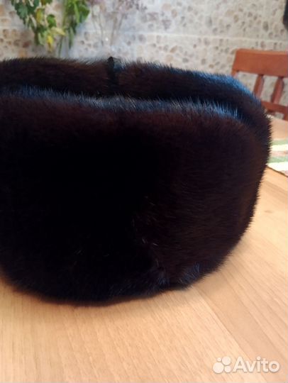 Норковая шапка мужская ушанка