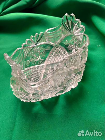Хрустальная конфетница французский хрусталь