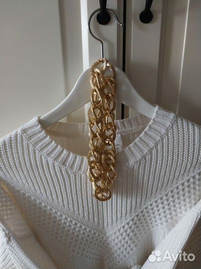 Белоснежный свитер H&M, хлопок