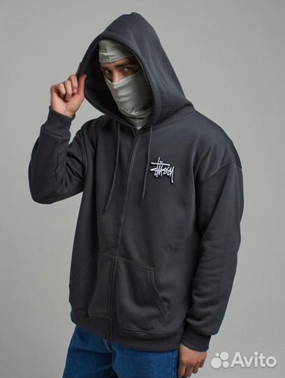 Зип Худи Stussy С балаклавой Размеры 46-54