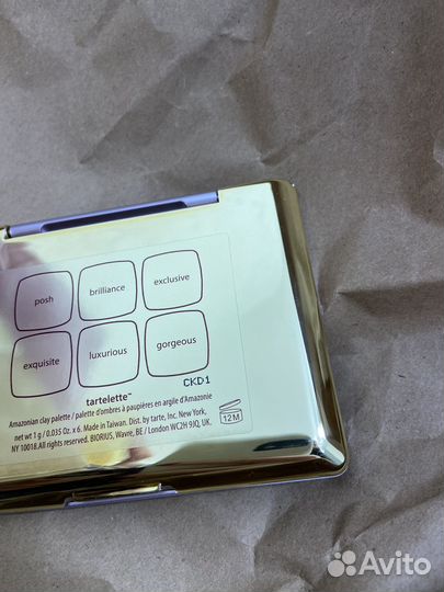 Палетка теней tarte новая