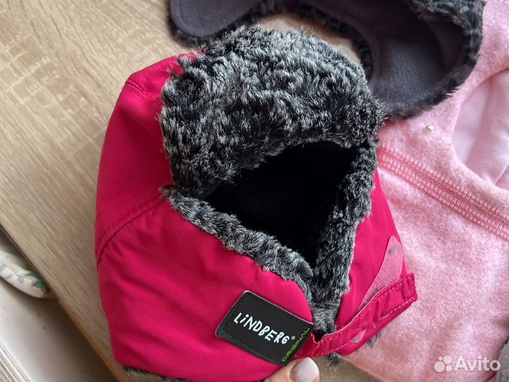 Шапка шлем зимняя для девочки