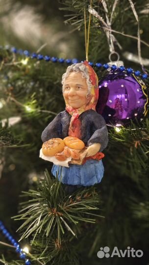 Ватные елочные игрушки