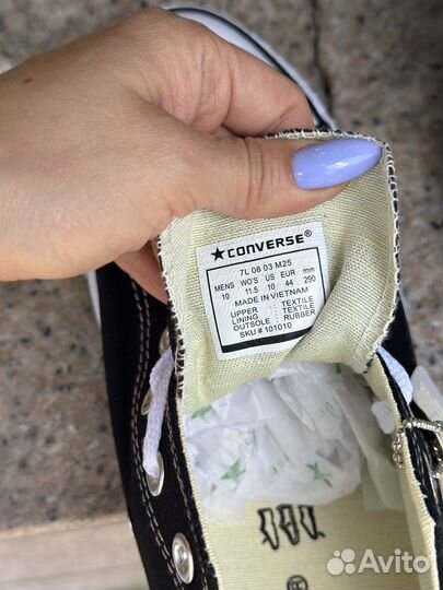 Кеды converse Конверс мужские черные 44