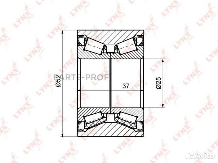 Lynxauto WB-1173 Подшипник ступ.renault logan I/nissan note/chevrolet spark M300 04- зад