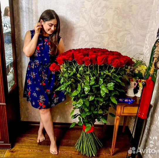 Цветы розы-гиганты 120см