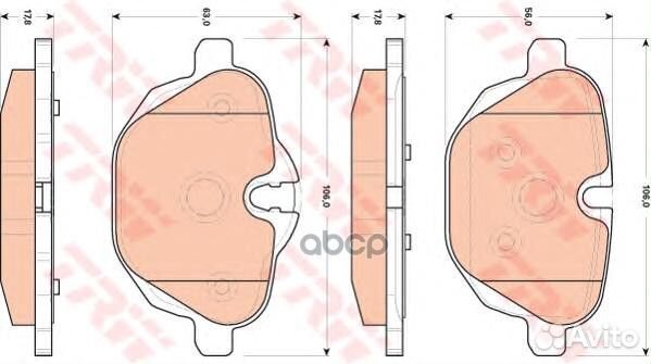 Колодки торм.зад. BMW 5 (F10), 5 Touring (F11), X3