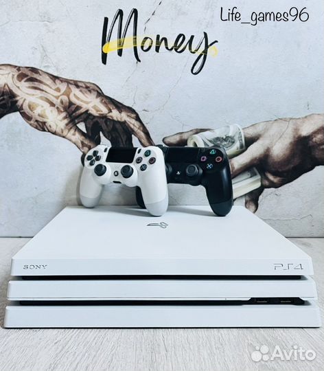 Sony PS4 pro 1tb White под прошивку 11.00