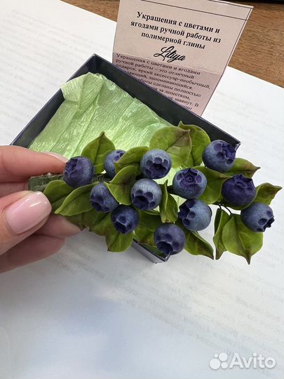 Заколка брошь из полимерной глины ручная работа